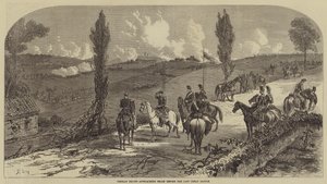Tropas alemanas acercándose a Sedan antes de la última gran batalla de Frederic Theodore Lix